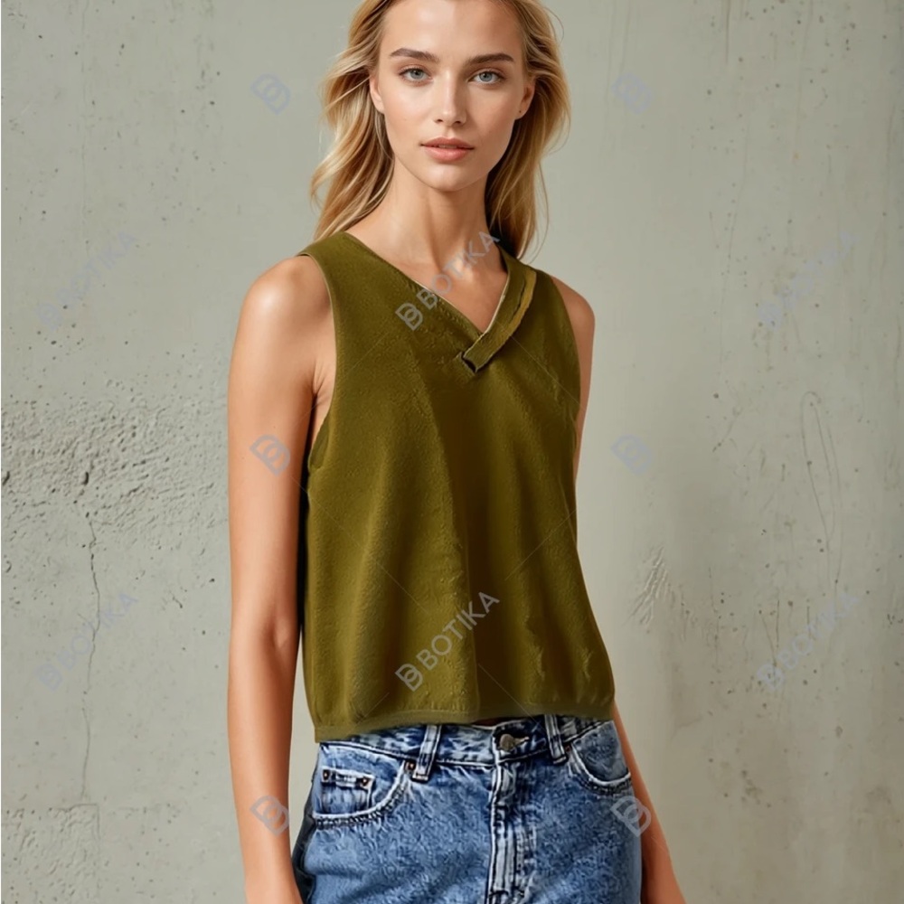TSE Camel Sleeveless Cashmere Top